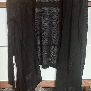 My Michelle Black Open Front Cardigan Sweater